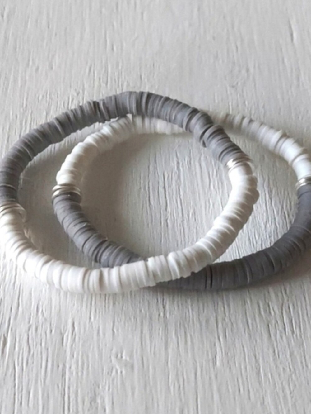Heisha Bracelet Set - Gray & White